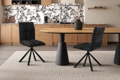 Eetkamerstoelen^Huisenthuis Stoel Yinthe Donkergrijs – Set van 2