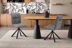 Eetkamerstoelen^Huisenthuis Stoel Yinthe Grijs – Set van 2