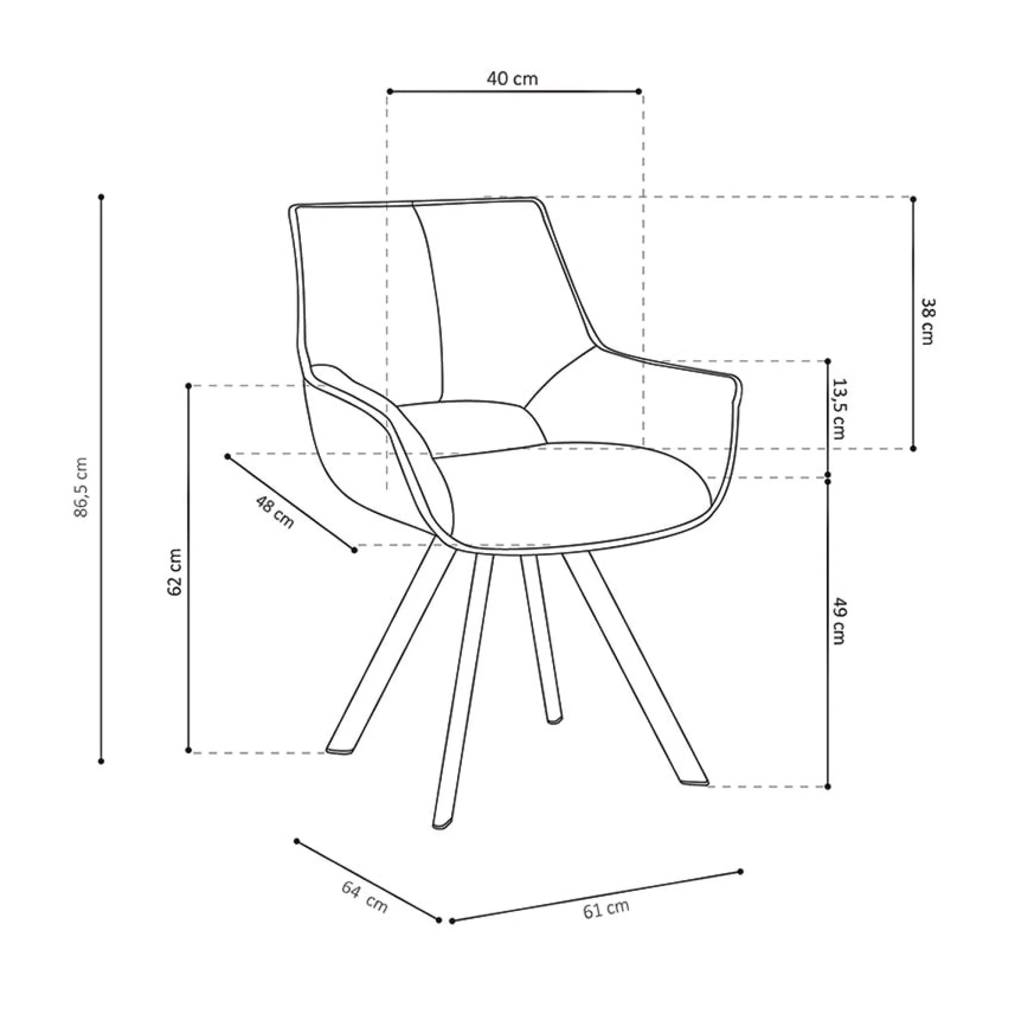 Eetkamerstoelen^Huisenthuis Stoel Zoë Roze – Set van 2