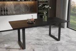 Eetkamertafels^Huisenthuis Tafel Nena Zwart 200 cm