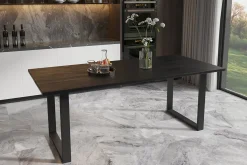 Eetkamertafels^Huisenthuis Tafel Nena Zwart 200 cm
