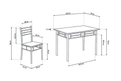 Woonaccessoires|Eetkamertafels^Huisenthuis Tafelset Aspo
