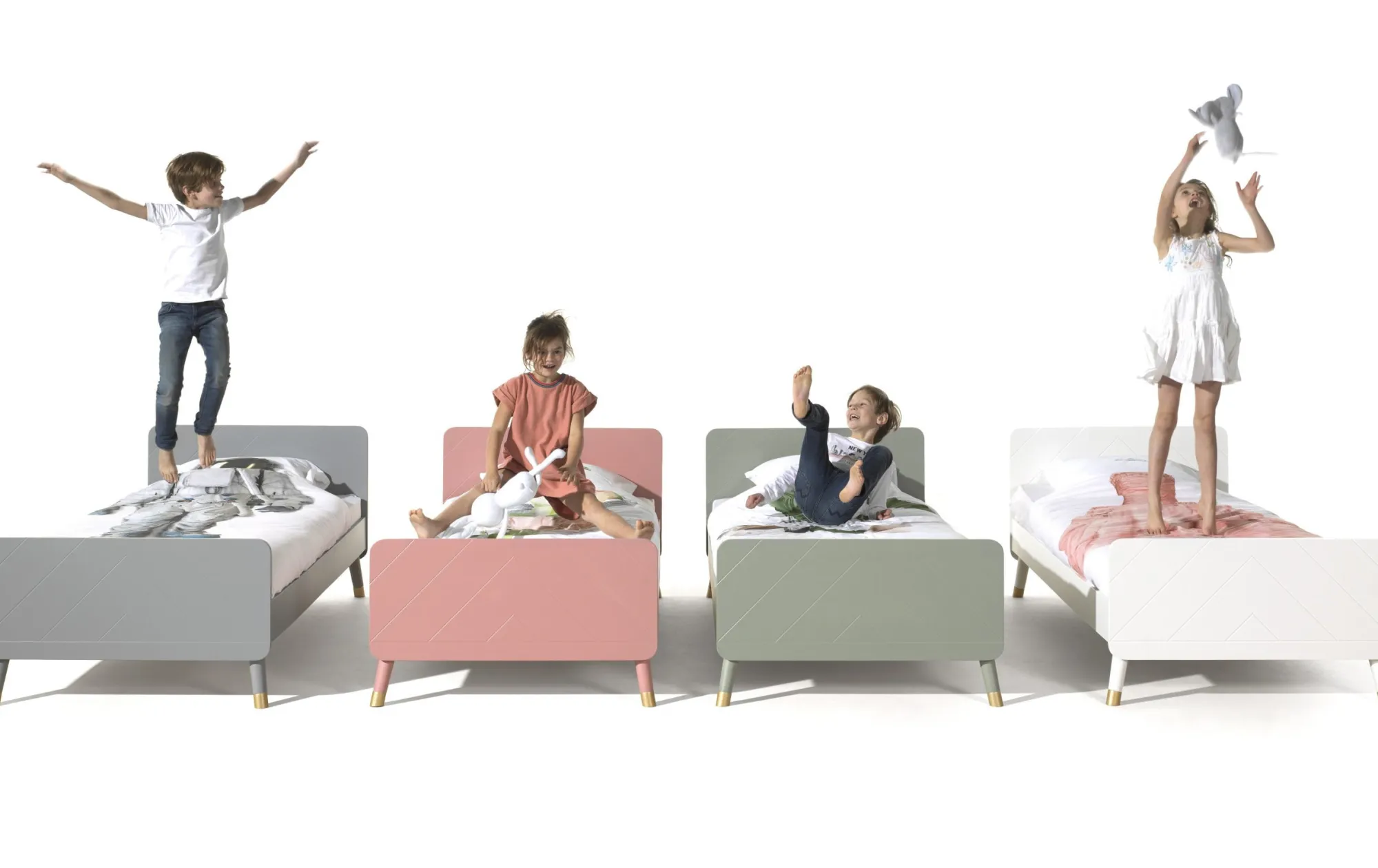 Kinderbedden^Huisenthuis Tienerbed Eline-G Grijs