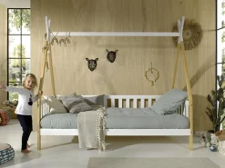 Kinderbedden^Huisenthuis Tipibed Winnetou Wit 90×200 cm – Met uitvalbeveiliging
