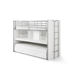 Kinderbedden^Huisenthuis Triobed Evi-HW Wit