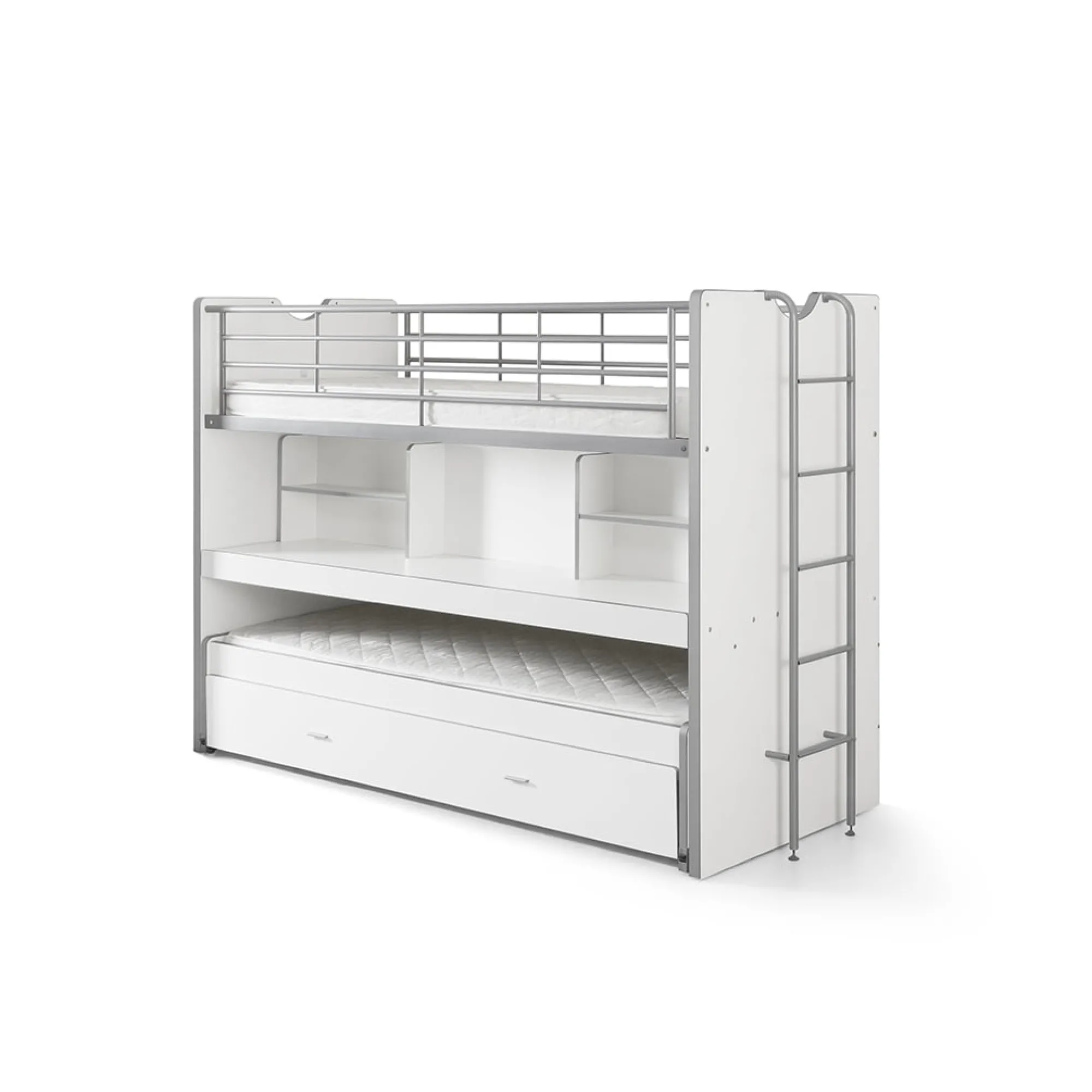 Kinderbedden^Huisenthuis Triobed Evi-HW Wit
