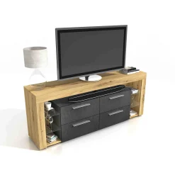 Tv Meubels^Huisenthuis TV-meubel Enrico Artisan Eiken 180x73x41 cm
