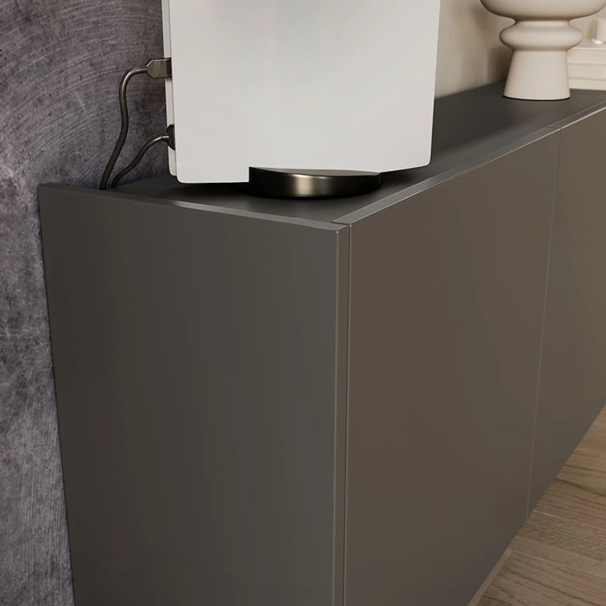 Tv Meubels^Huisenthuis TV-meubel Lowie Grafiet 138 cm