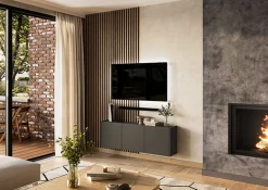 Tv Meubels^Huisenthuis TV-meubel Lowie Grafiet 138 cm