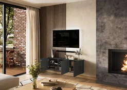 Tv Meubels^Huisenthuis TV-meubel Lowie Grafiet 138 cm