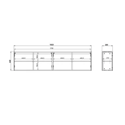 Tv Meubels^Huisenthuis TV-meubel Lowie 183 cm Grafiet