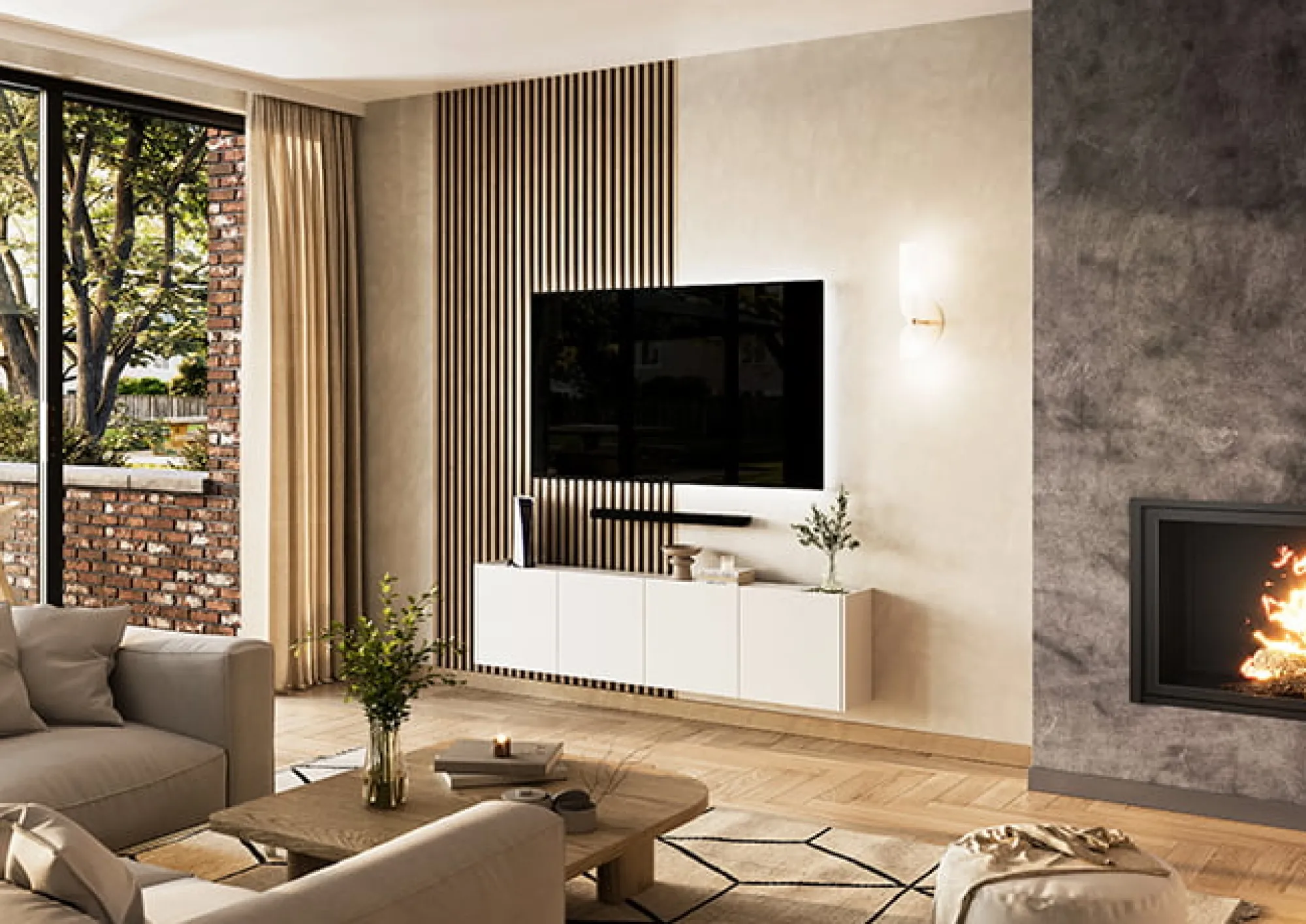 Tv Meubels^Huisenthuis TV-meubel Lowie 183 cm Wit