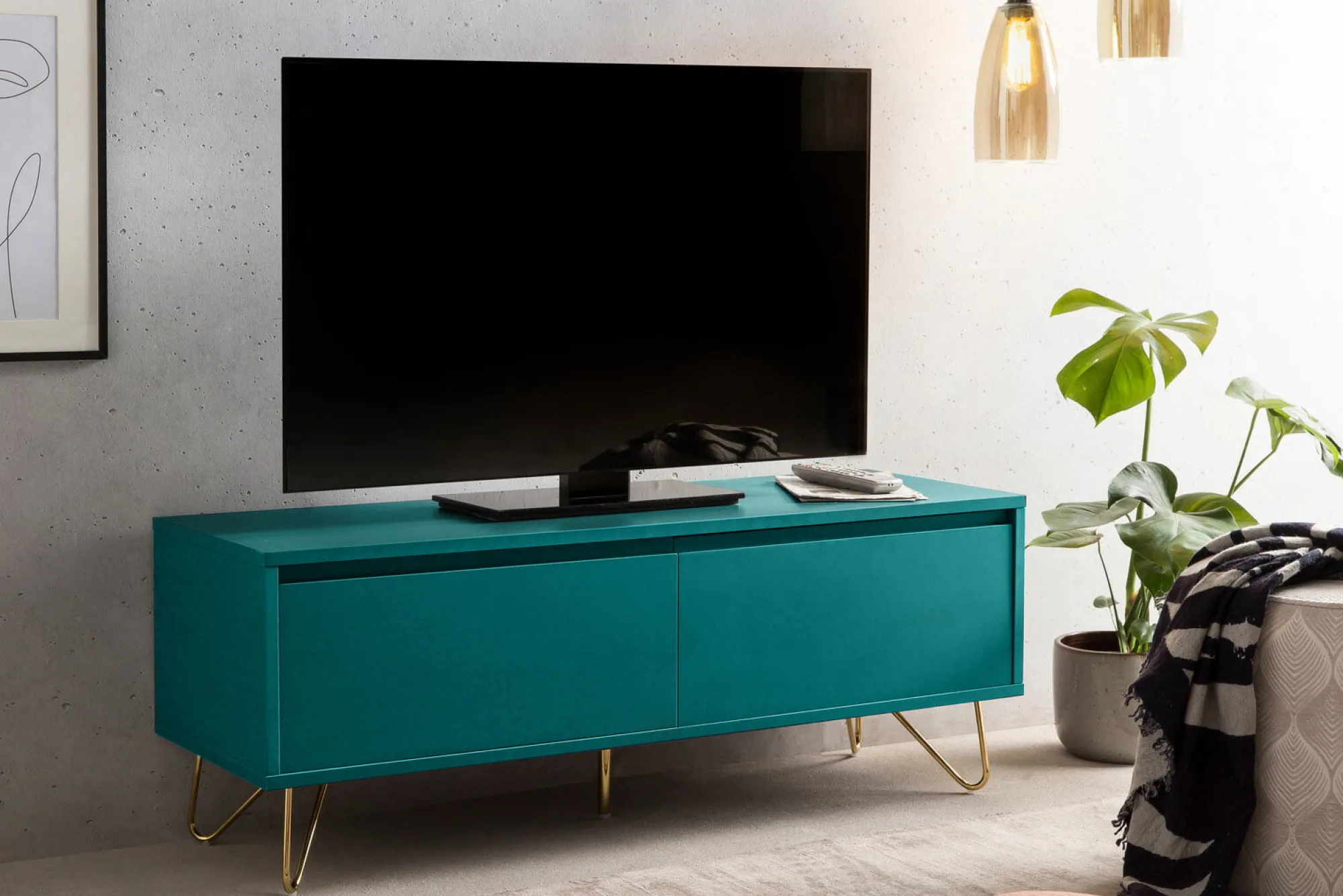Tv Meubels^Huisenthuis TV-meubel Lucy 120 cm Blauw