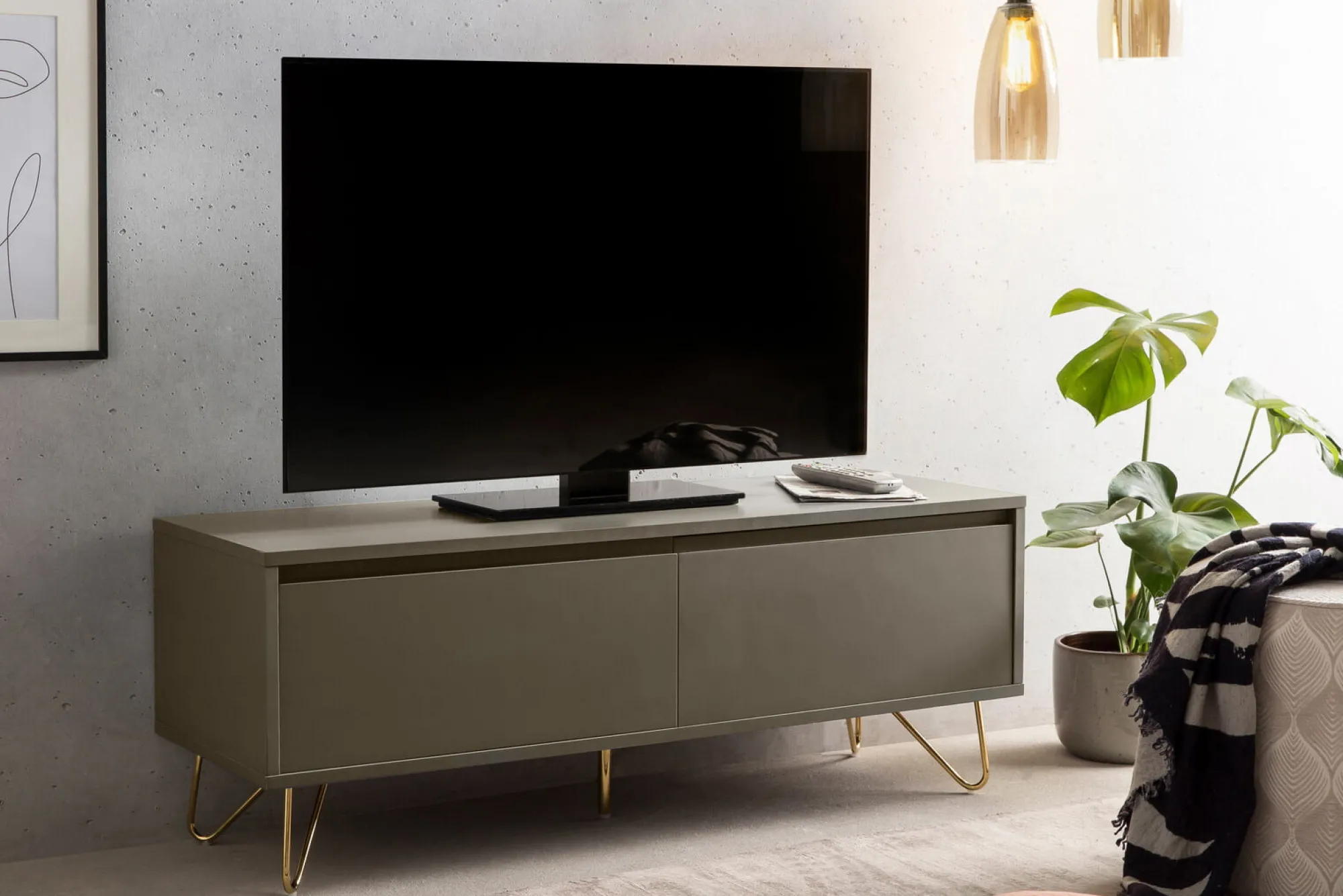 Tv Meubels^Huisenthuis TV-meubel Lucy 120 cm Grijs