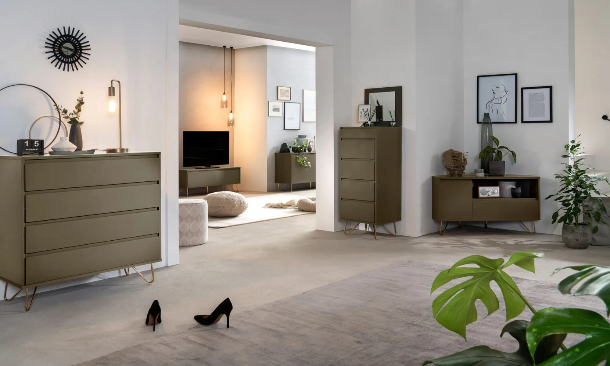 Tv Meubels^Huisenthuis TV-meubel Lucy 120 cm Grijs