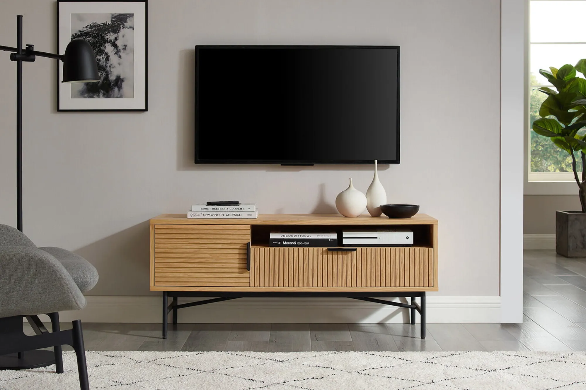 Tv Meubels^Huisenthuis TV-Meubel Ruben Eiken 120cm