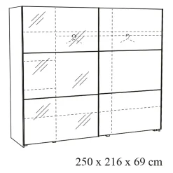 Kledingkasten^Huisenthuis Twee-deurs schuifdeurkast Andante-W25