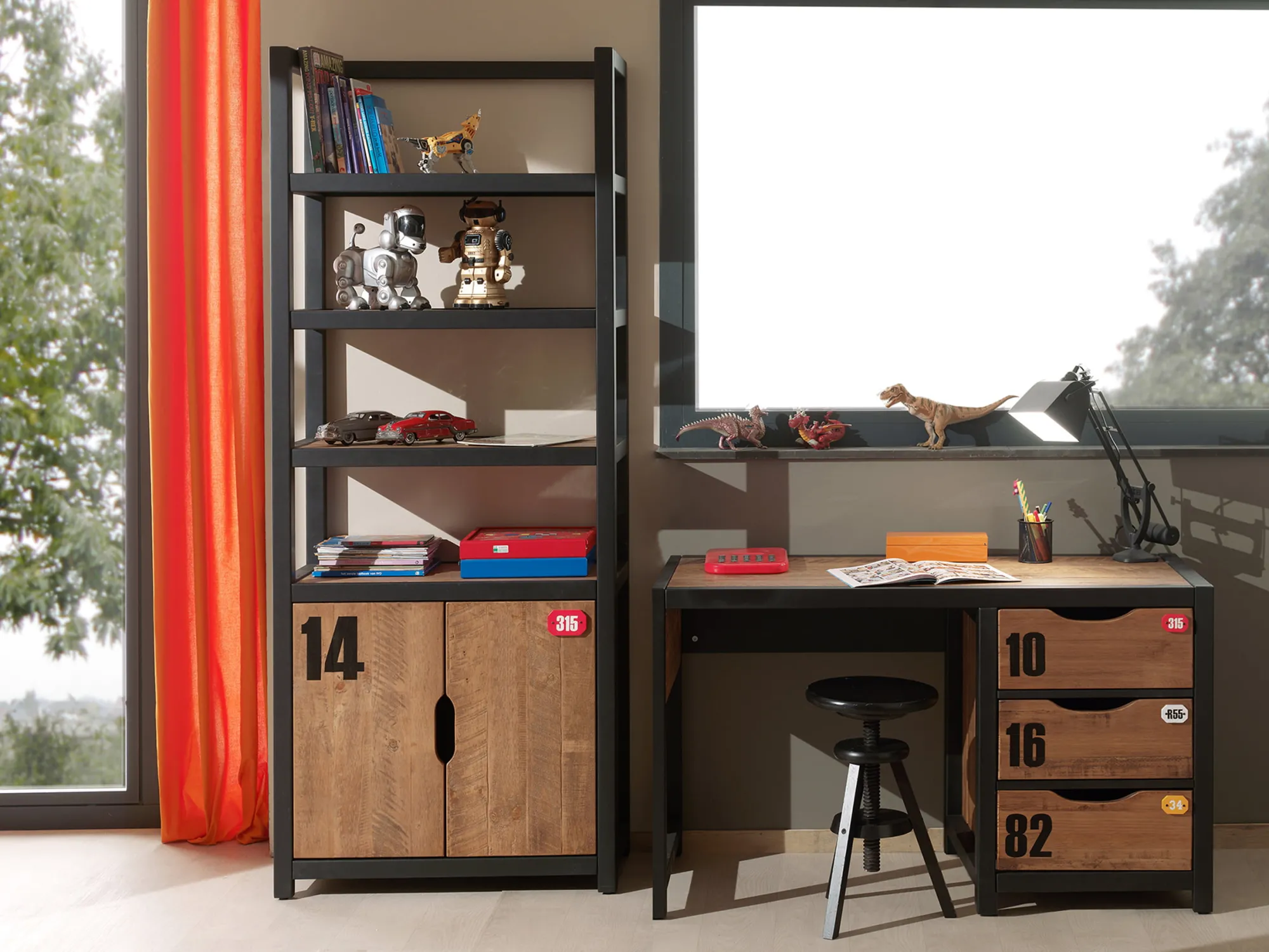 Kinderkamerkasten^Huisenthuis Tweedeurskast Lucas