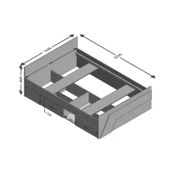 Kinderbedden^Huisenthuis Tweepersoonsbed Lando Zandeiken 140 cm