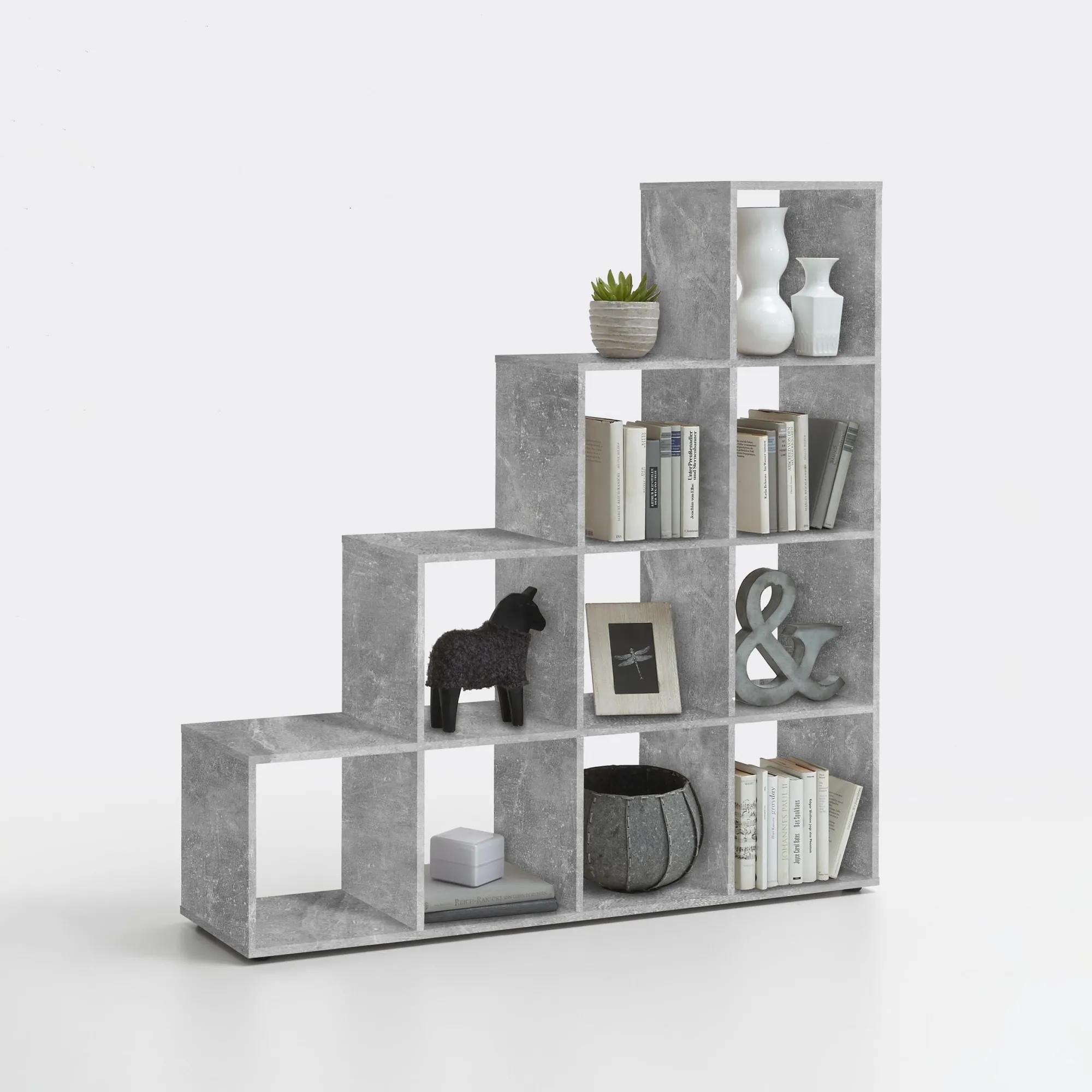 Wandrekken^Huisenthuis Vakkenkast Camiel – 139x33x142 cm Beton