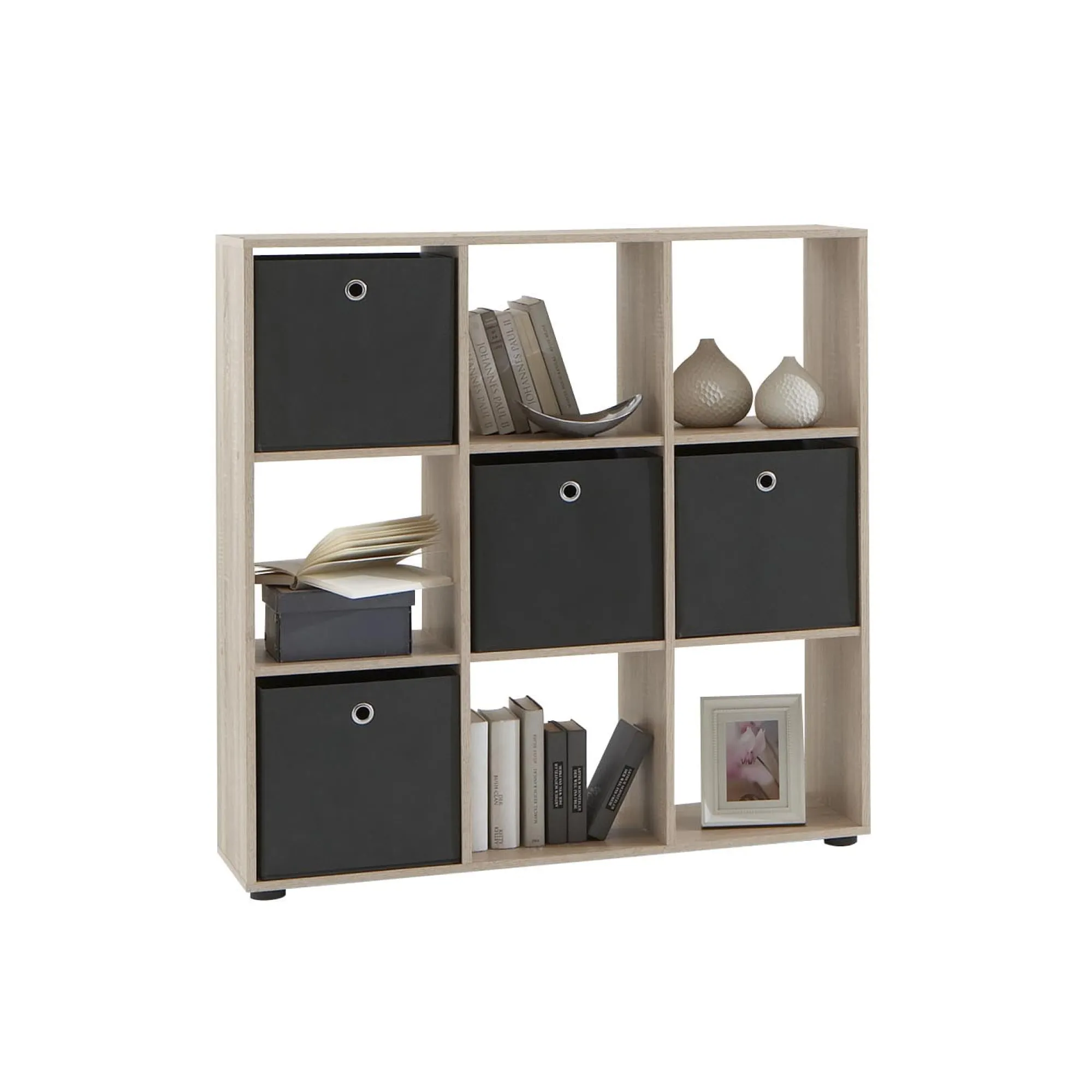 Wandrekken^Huisenthuis Vakkenkast Camiel – 104x33x107 cm – 9 vakken Eiken