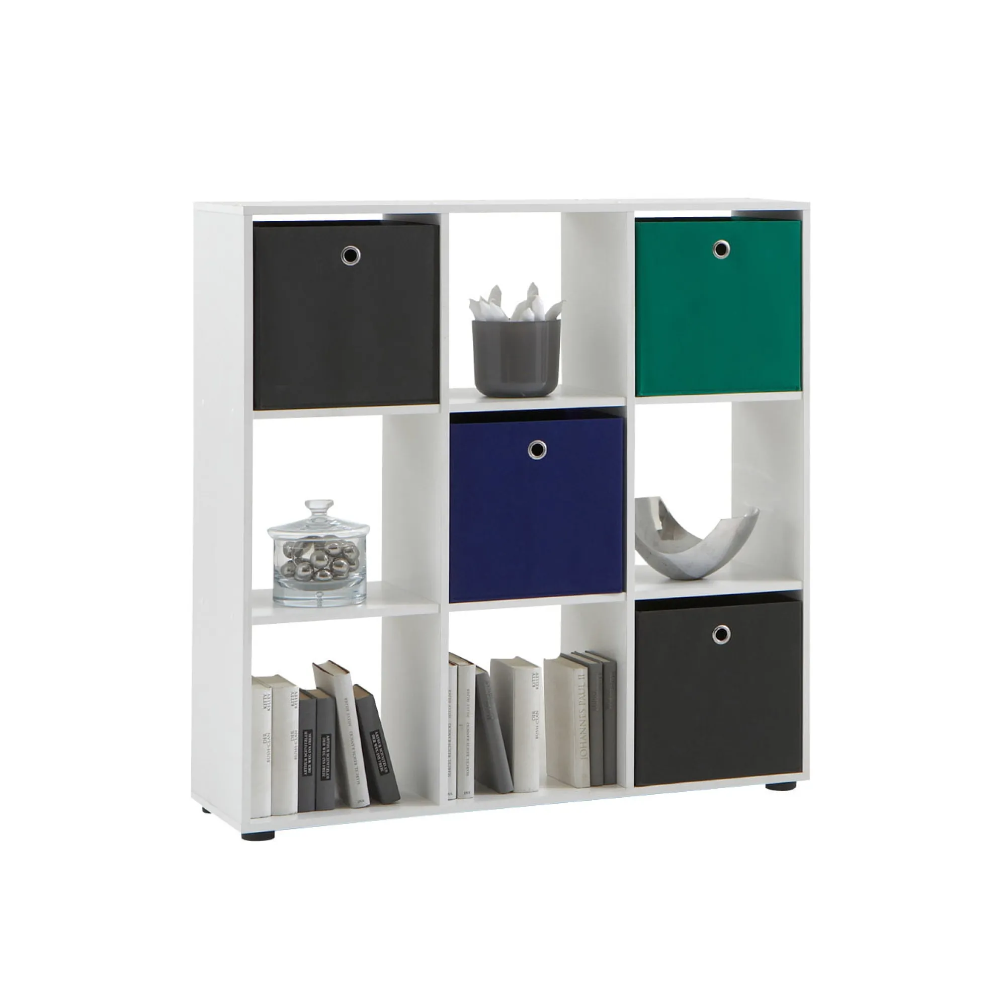 Wandrekken^Huisenthuis Vakkenkast Camiel – 104x33x107 cm – 9 vakken Wit