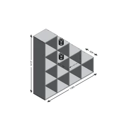Wandrekken^Huisenthuis Vakkenkast Camiel – 139x33x142 cm Zandeiken