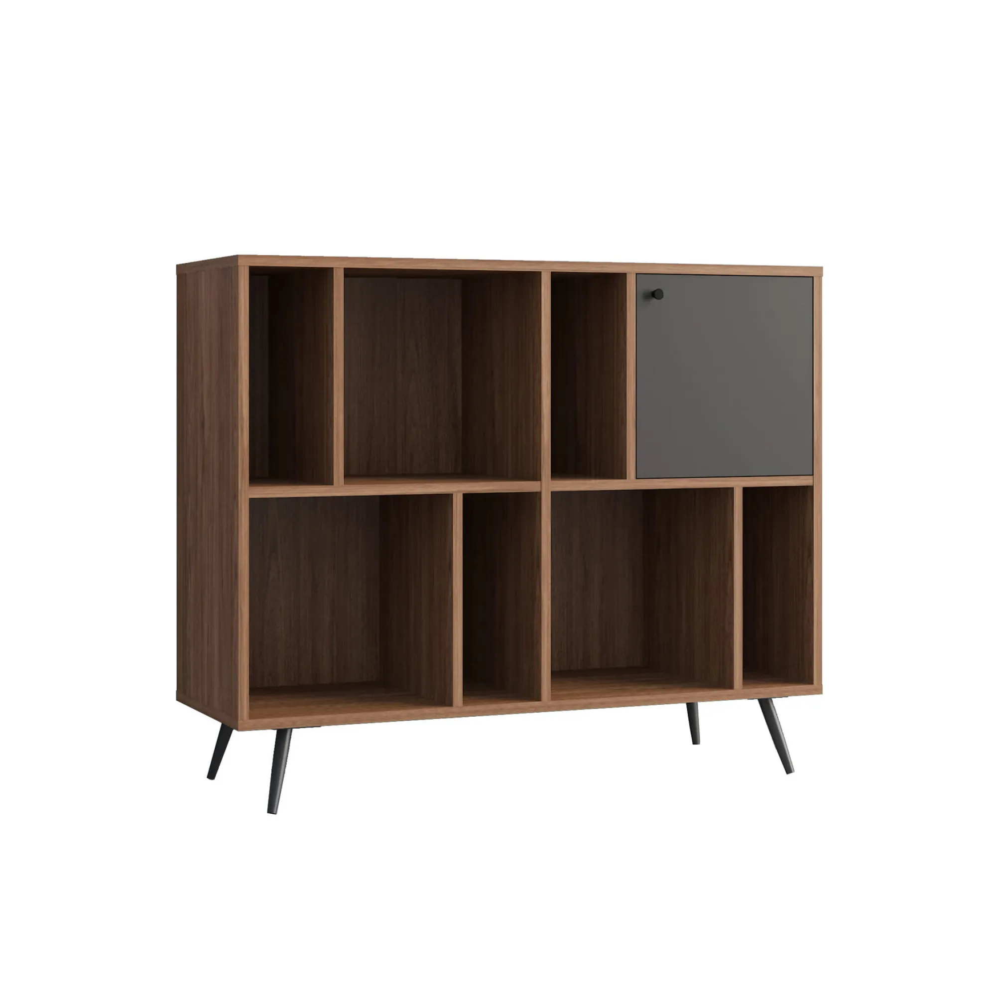 Opbergkasten^Huisenthuis Vakkenkast Felipe Walnoot 118 cm