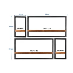Wandrekken^Huisenthuis Wandrek Mali – 95x75x25 cm – A – Set van 4 Set van 4 - A