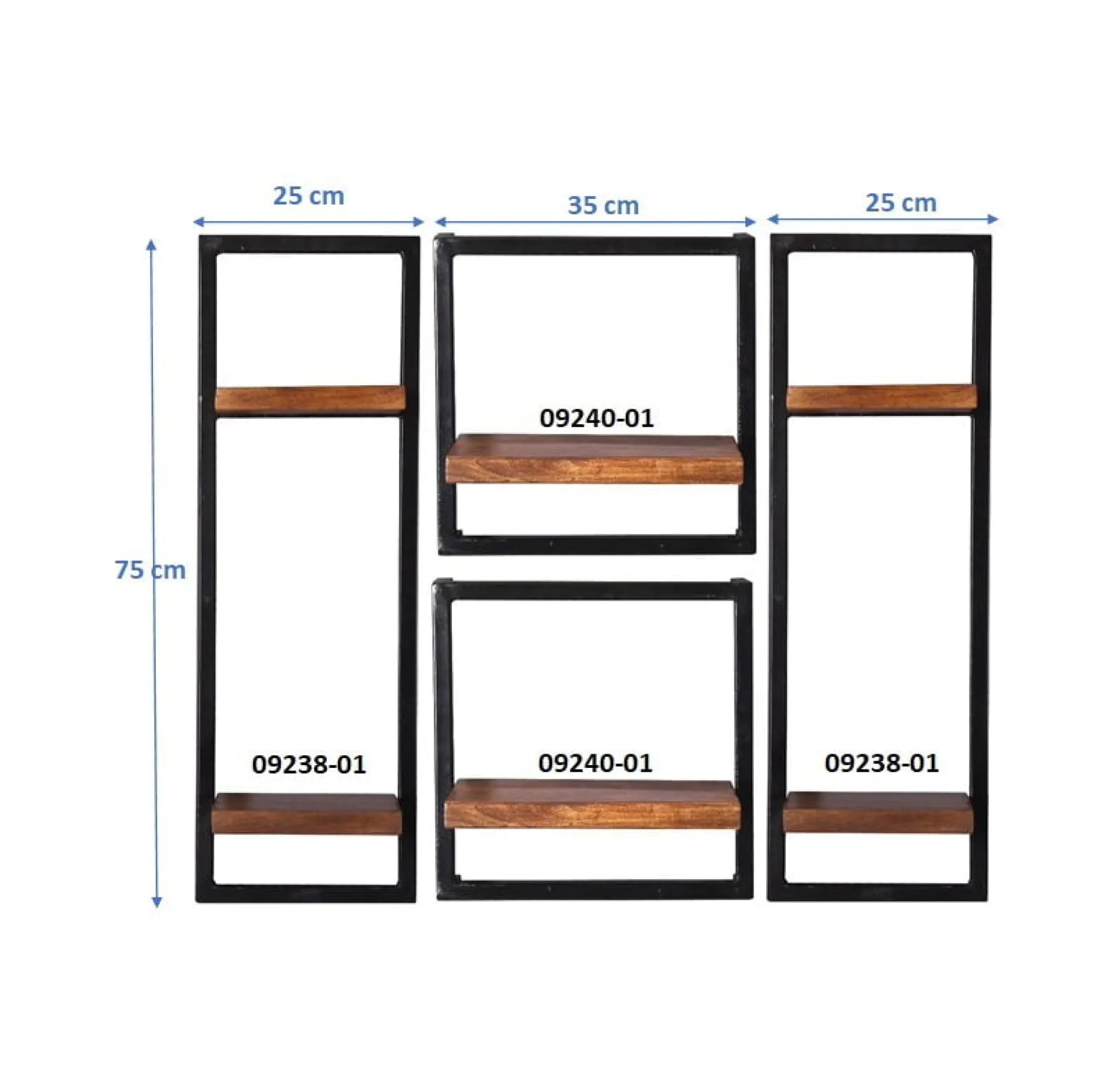 Wandrekken^Huisenthuis Wandrek Mali – 95x75x25 cm – B – Set van 4 Set van 4 - B