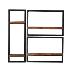 Wandrekken^Huisenthuis Wandrek Mali – 80x75x25 cm – Set van 3