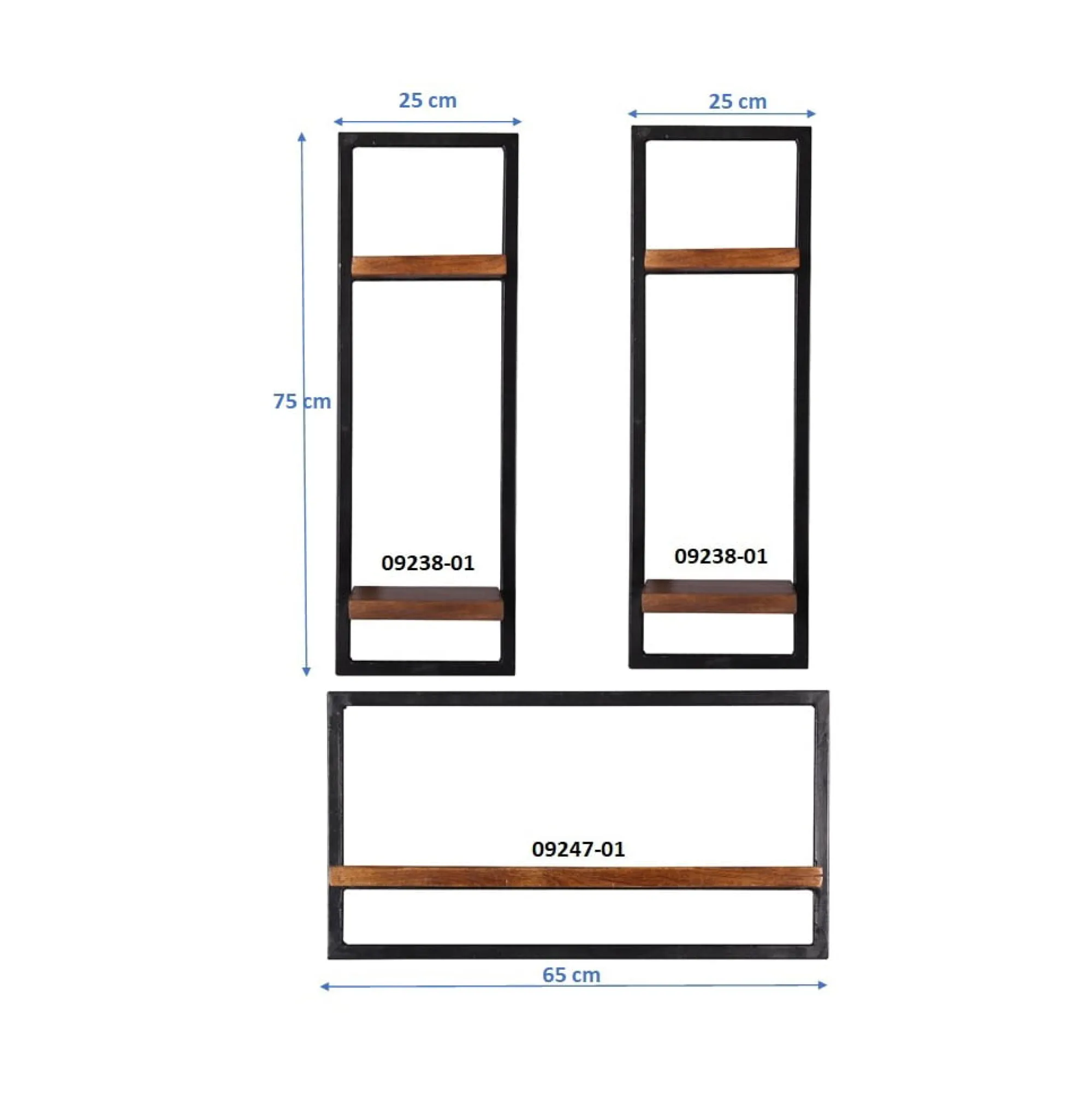 Wandrekken^Huisenthuis Wandrek Mali – 60x110x25 cm – Set van 3