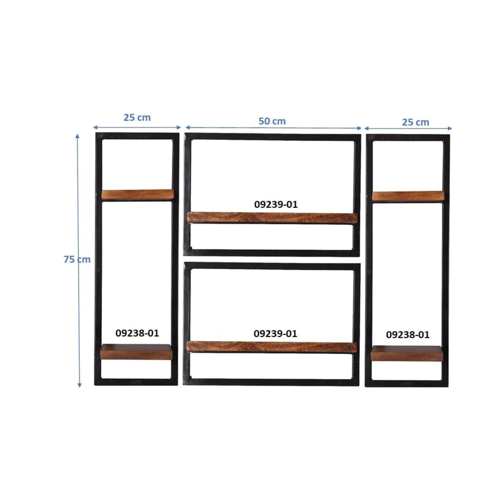 Wandrekken^Huisenthuis Wandrek Mali – 110x75x25 cm – Set van 4