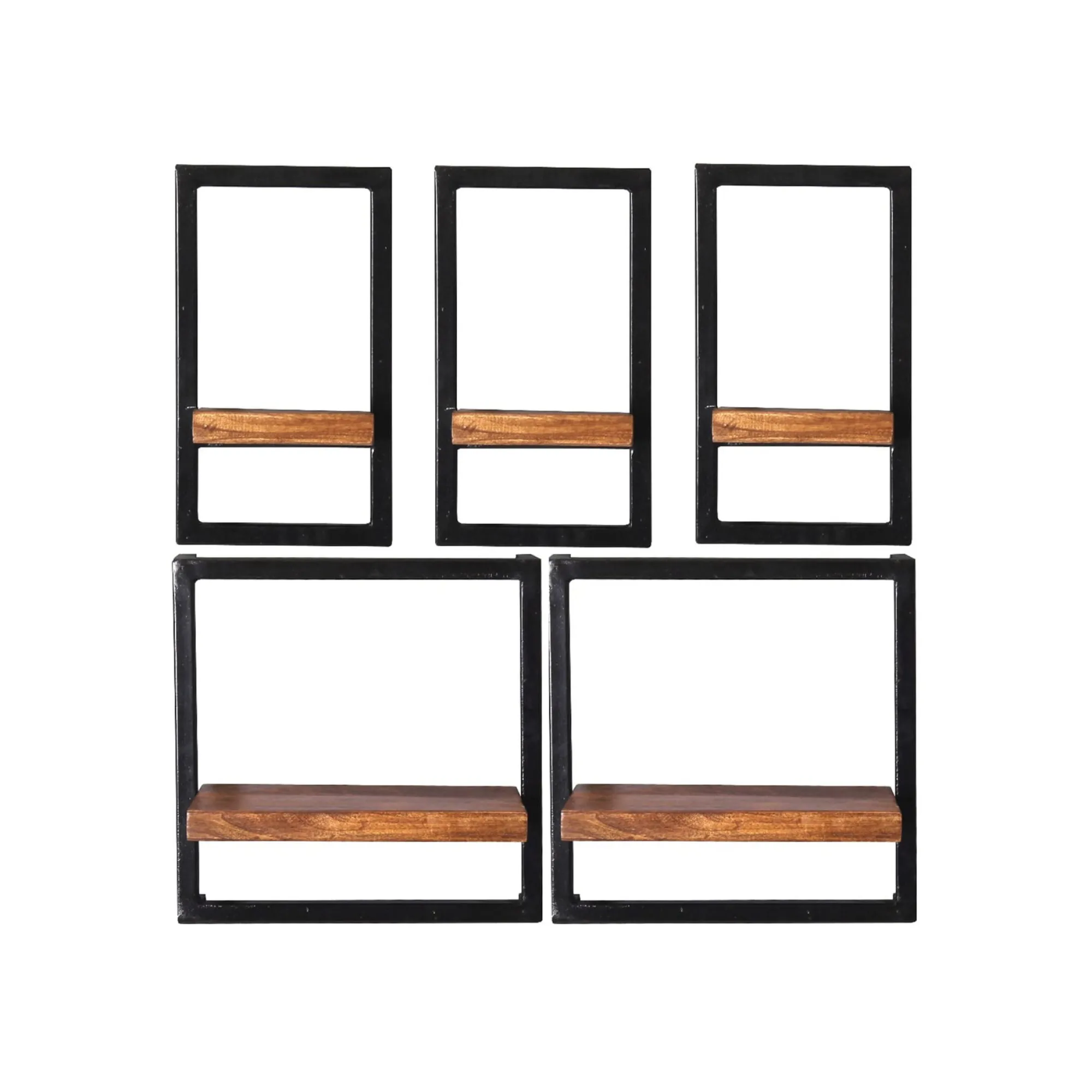 Wandrekken^Huisenthuis Wandrek Mali – 75x75x25 cm – Set van 5