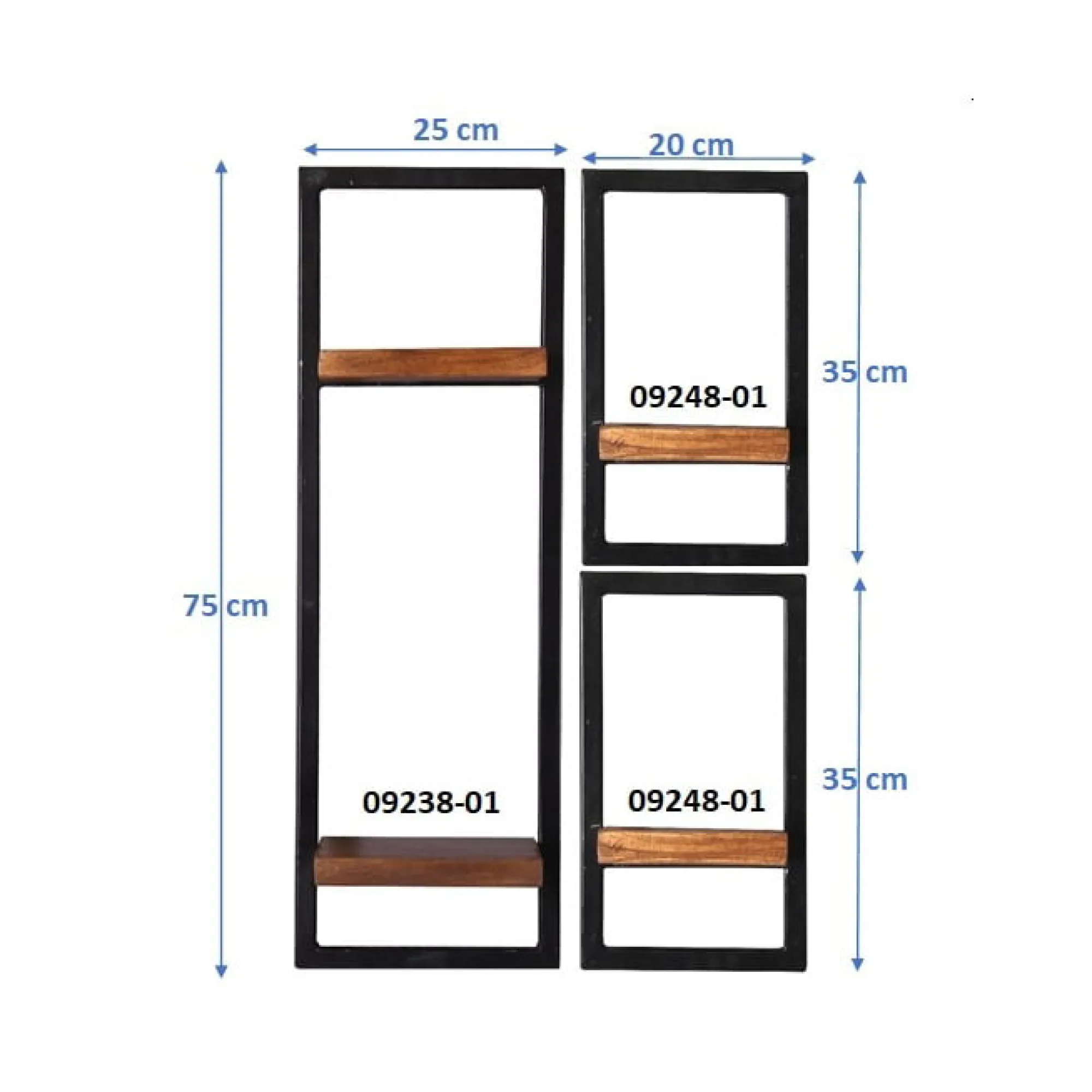 Wandrekken^Huisenthuis Wandrek Mali – 50x75x25 cm – Set van 3