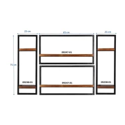 Wandrekken^Huisenthuis Wandrek Mali – 125x75x25 cm – Set van 4