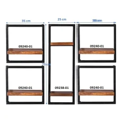Wandrekken^Huisenthuis Wandrek Mali – 105x75x25 cm – Set van 5