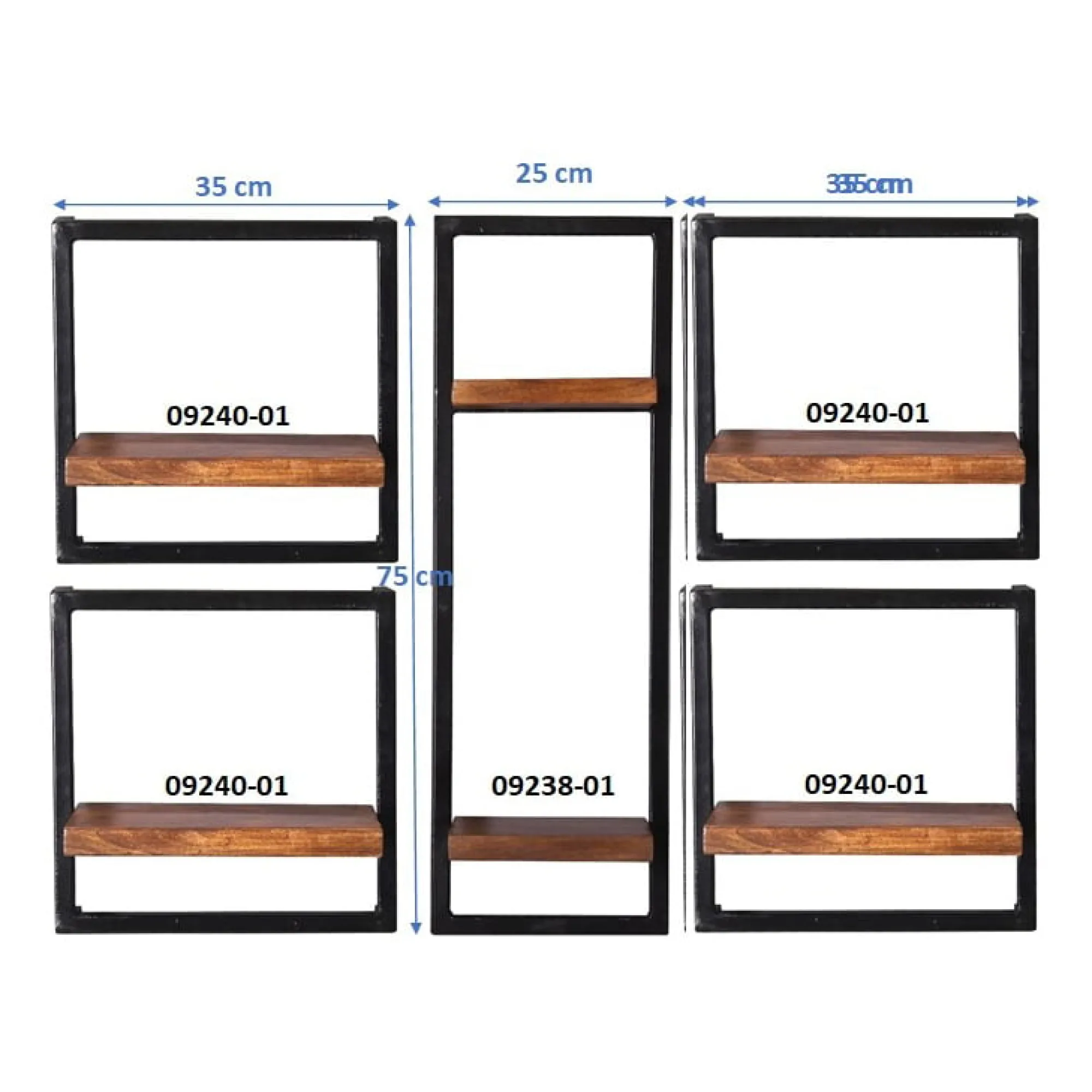 Wandrekken^Huisenthuis Wandrek Mali – 105x75x25 cm – Set van 5