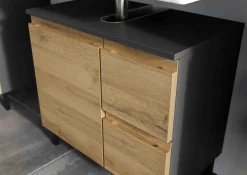 Wastafelkasten^Huisenthuis Wastafelkast Abrantes 60 cm Eiken