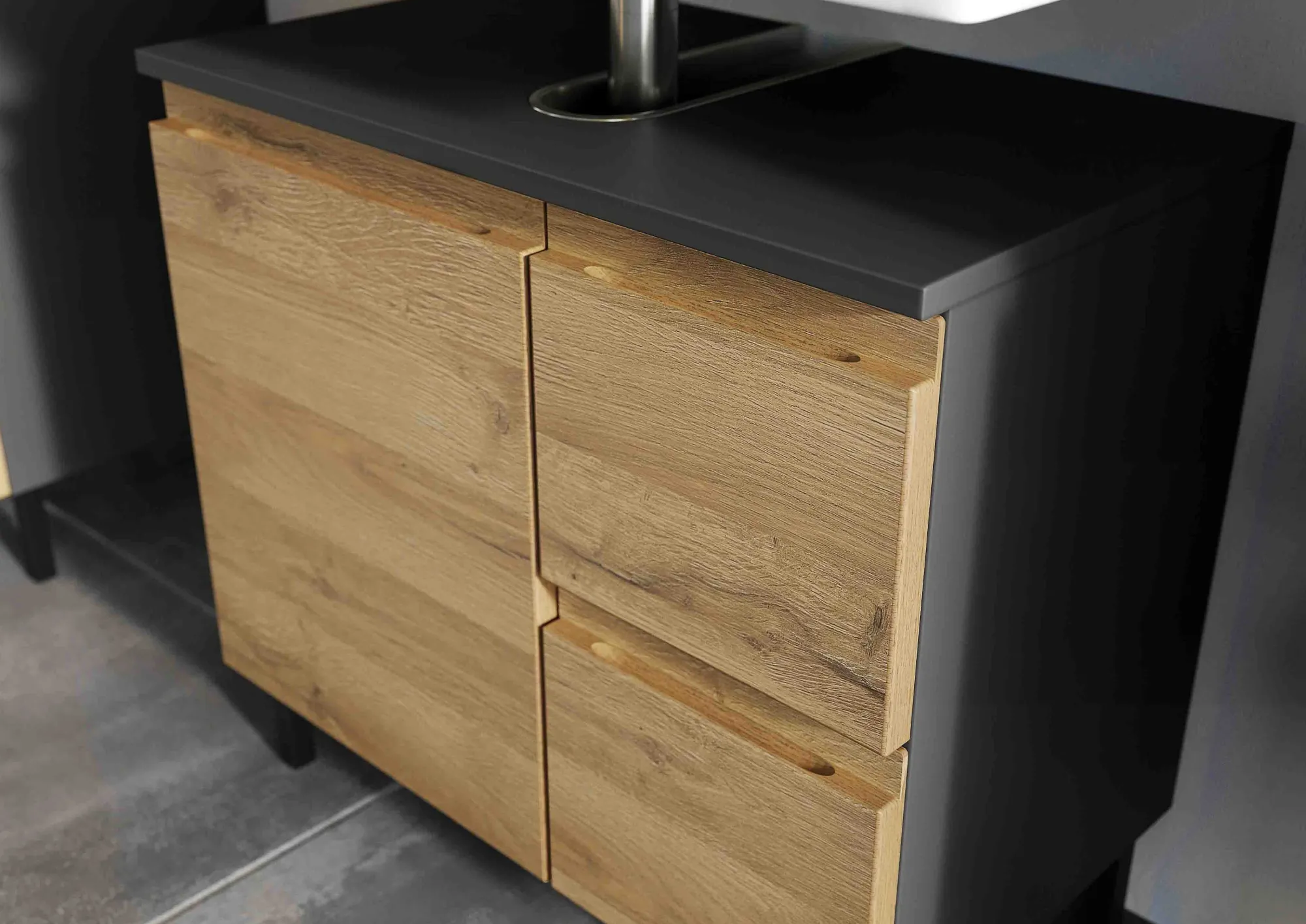 Wastafelkasten^Huisenthuis Wastafelkast Abrantes 60 cm Eiken