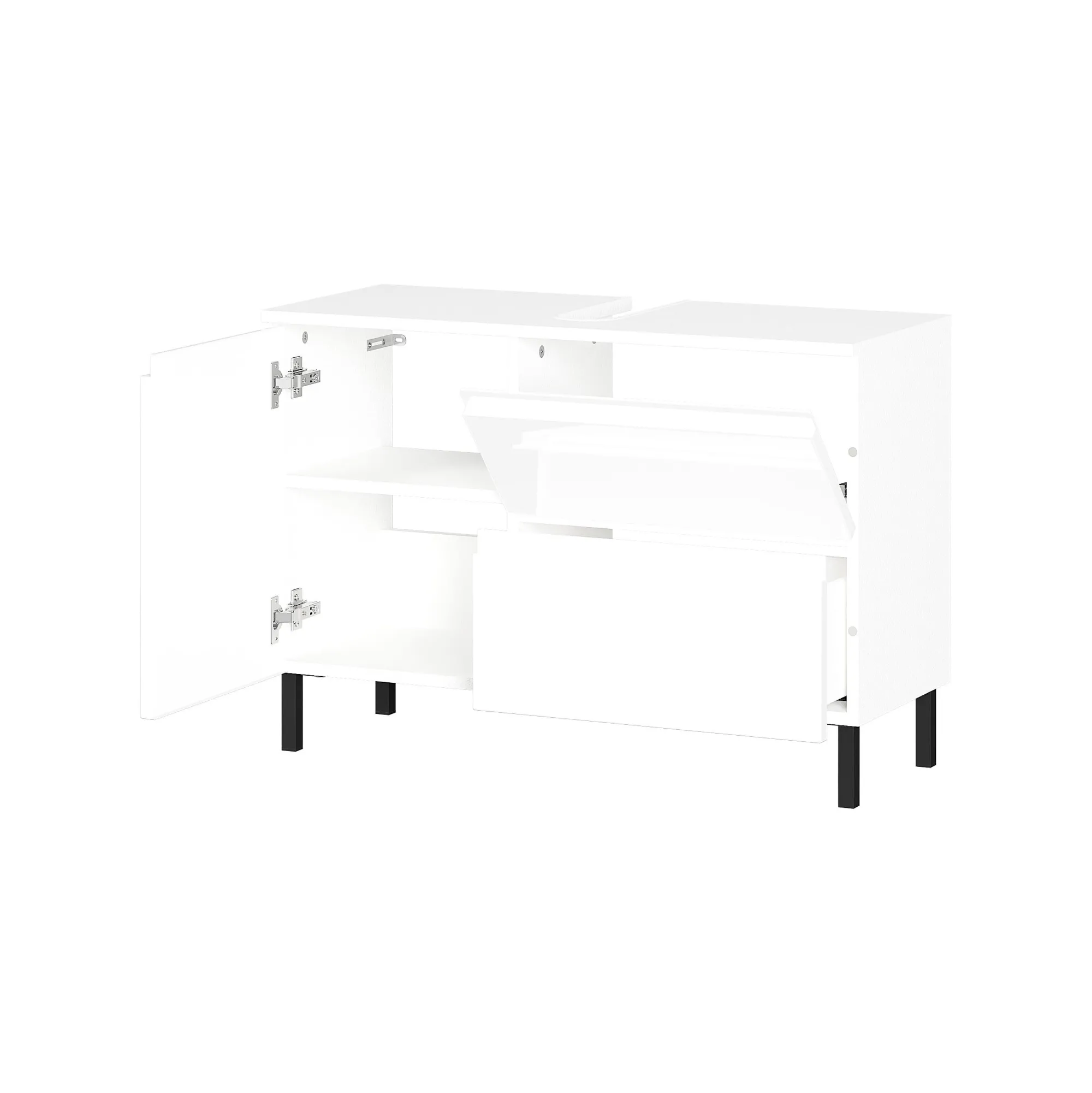 Wastafelkasten^Huisenthuis Wastafelkast Abrantes 80 cm Wit
