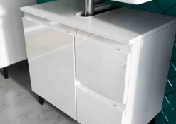 Wastafelkasten^Huisenthuis Wastafelkast Abrantes 60 cm Wit