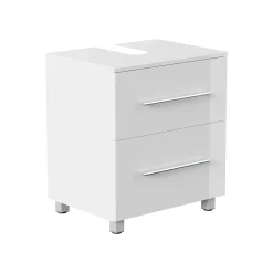 Wastafelkasten^Huisenthuis Wastafelkast Glasgow Hoogglans 55 cm Wit