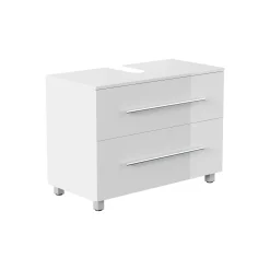 Wastafelkasten^Huisenthuis Wastafelkast Glasgow Hoogglans 85 cm Wit