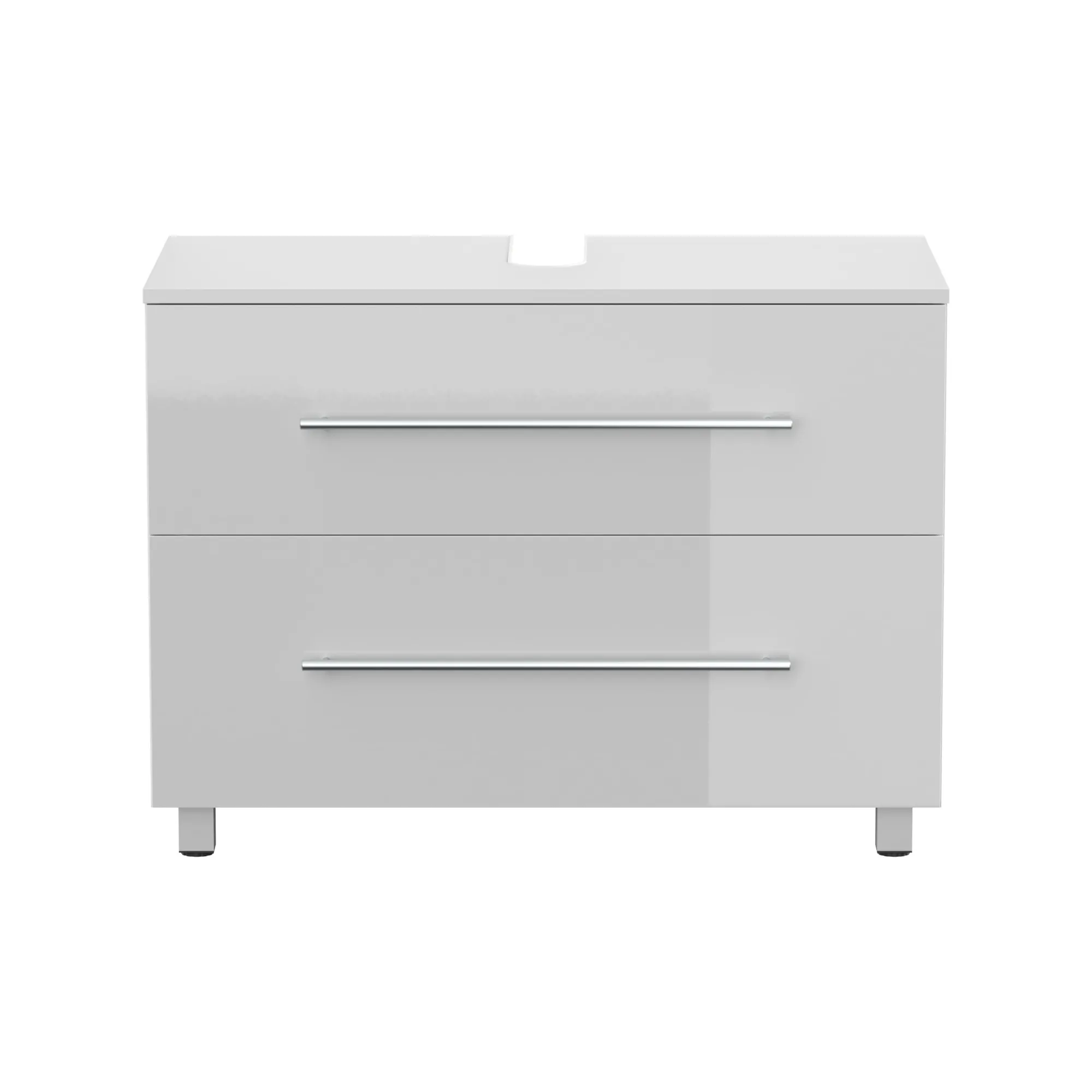 Wastafelkasten^Huisenthuis Wastafelkast Glasgow Hoogglans 85 cm Wit