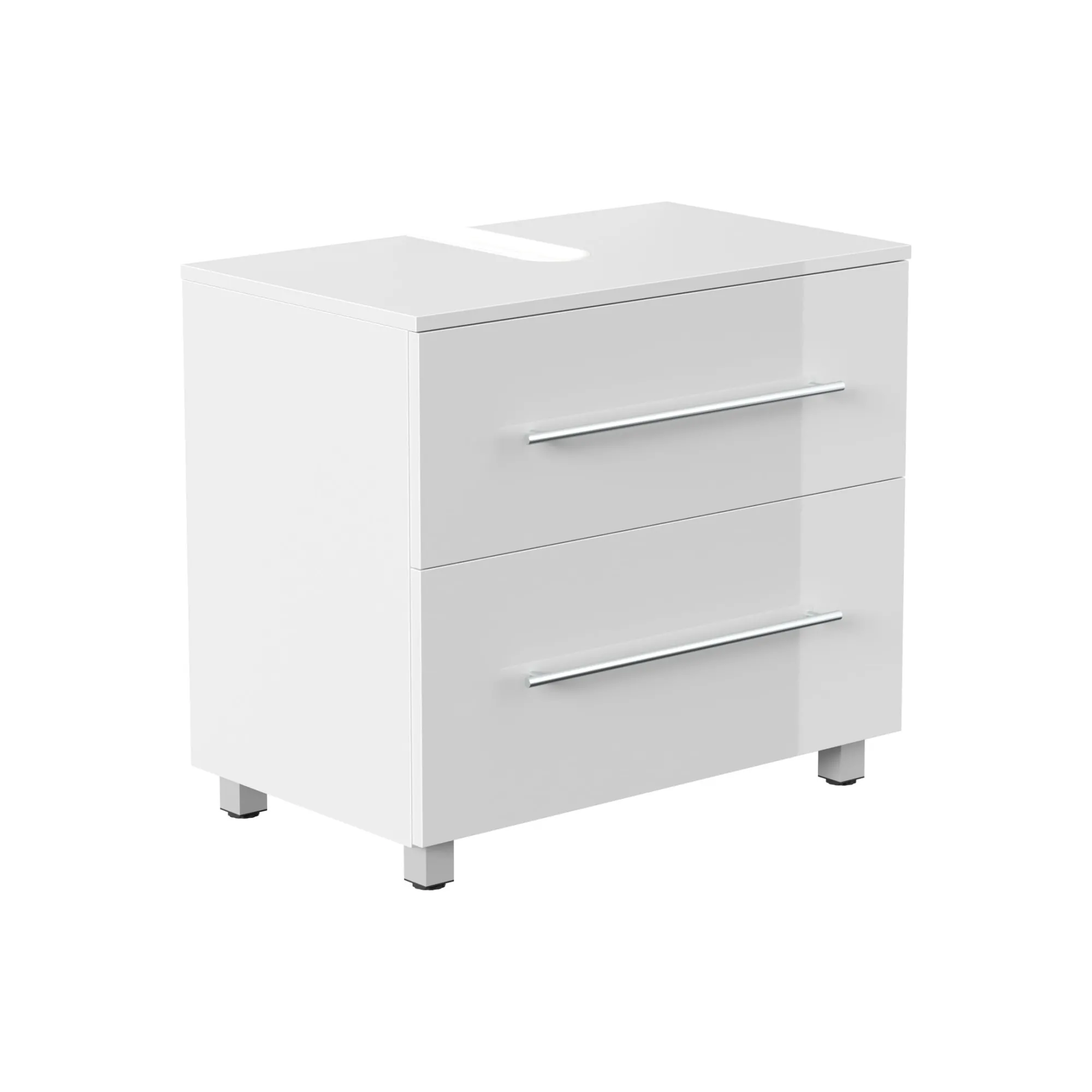 Wastafelkasten^Huisenthuis Wastafelkast Glasgow Hoogglans 70 cm Wit