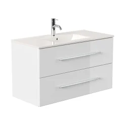 Wastafelkasten^Huisenthuis Wastafelkast Odin 100 cm Wit