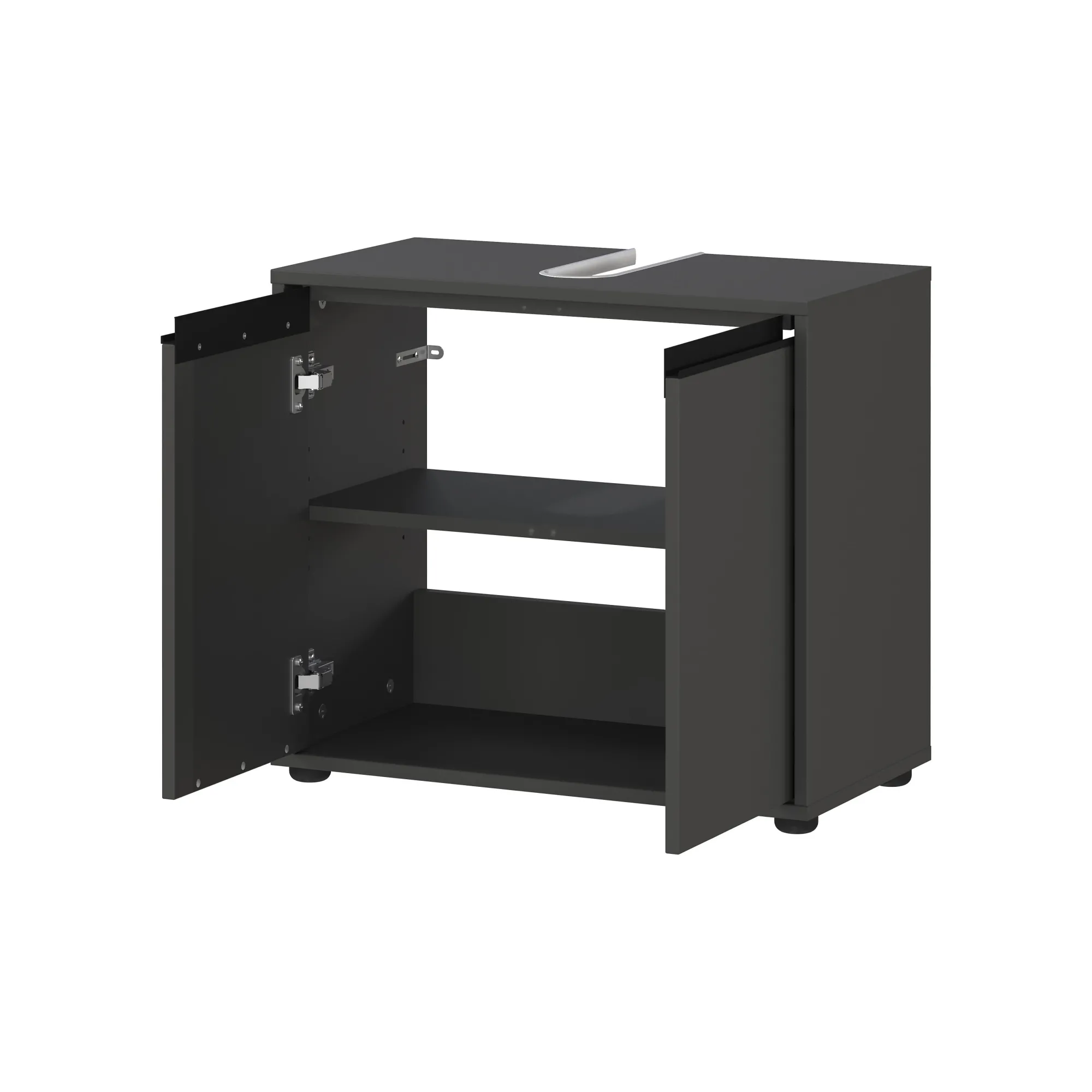 Wastafelkasten^Huisenthuis Wastafelkast Pula 63 cm Grafiet