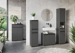 Wastafelkasten^Huisenthuis Wastafelkast Pula 63 cm Grafiet