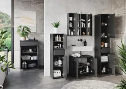 Wastafelkasten^Huisenthuis Wastafelkast Pula 63 cm Grafiet